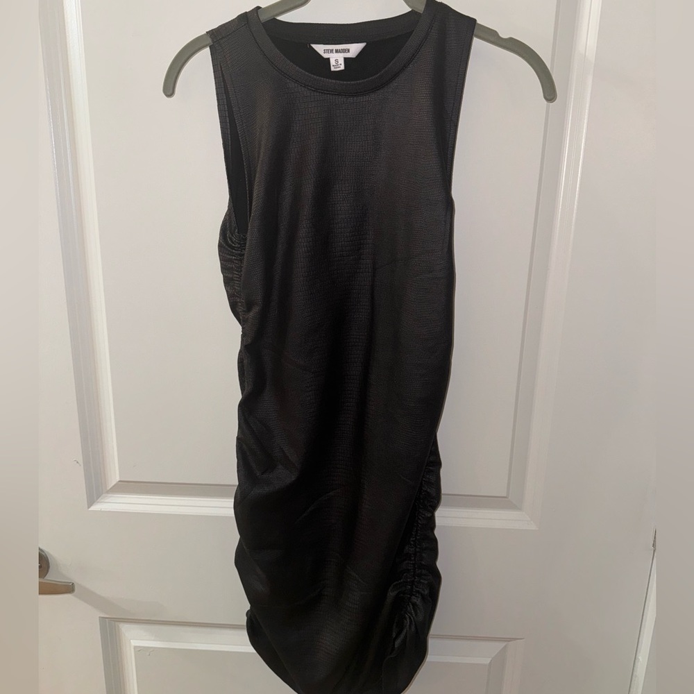 Steve Madden black dress with crocodile print